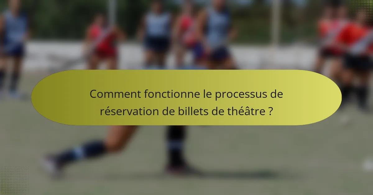 Comment fonctionne le processus de réservation de billets de théâtre ?